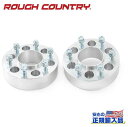 【ROUGH COUNTRY(ラフカントリー)正規輸入総代理店】ホイールスペーサー 厚さ:2インチ(約50mm) 2個セットボルトパターン:6H PCD135シルバー 6061-T6アルミニウムFord フォード F150 4WD 2004年~2014年