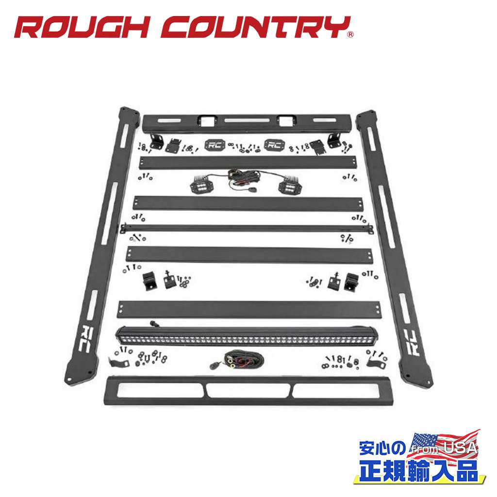 【ROUGH COUNTRY(ラフカントリー)正規輸入総代理店】ルーフラック LEDライト有りJeep Wrangler ジープ ラングラー JK2007年〜2018年