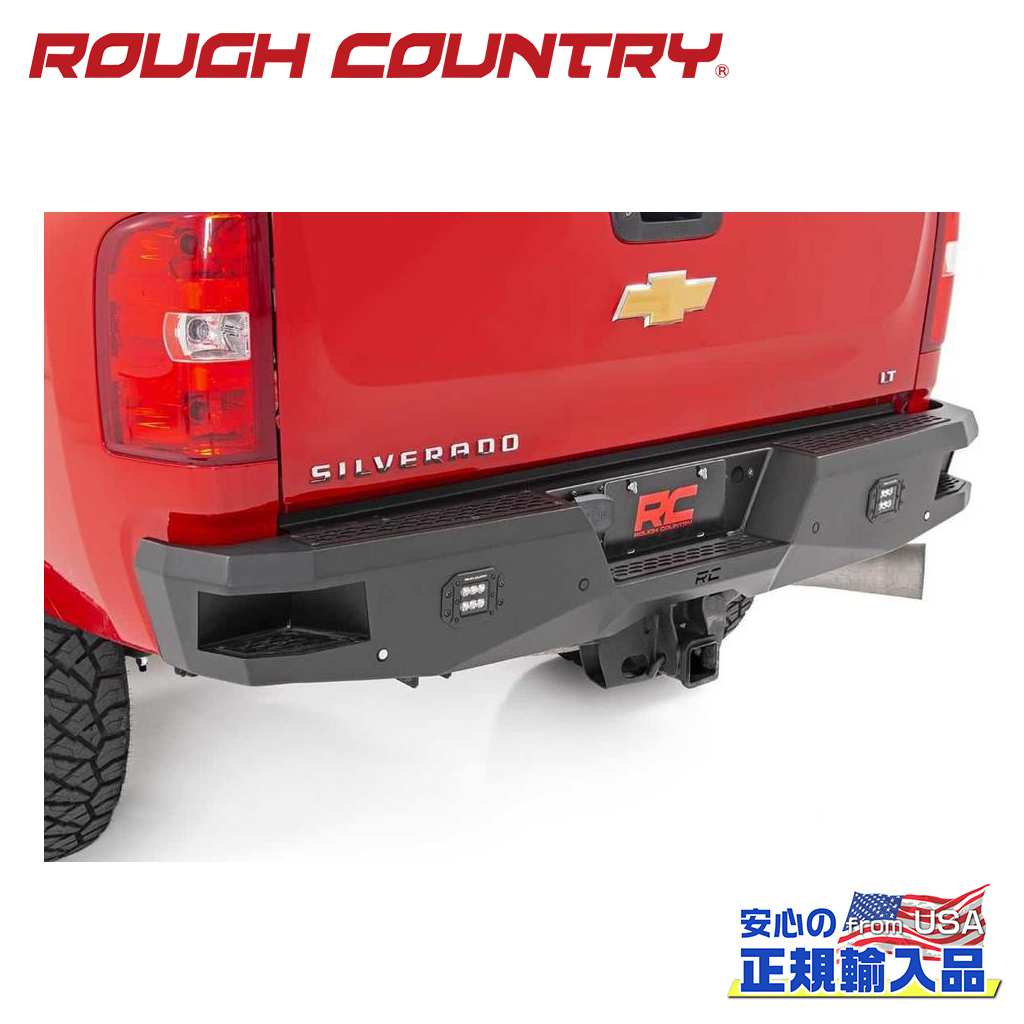 【ROUGH COUNTRY(ラフカントリー)正規代理店】リアバンパー ブラックシリーズ LEDライト付きシボレー/GMC 2500HD/3500HD 2WD/4WD2011年〜2019年