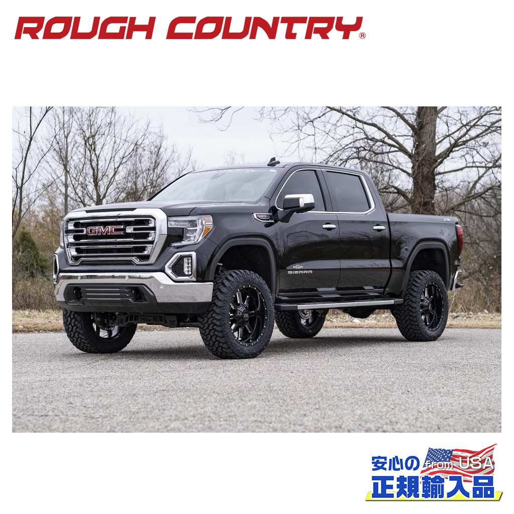 【ROUGH COUNTRY(ラフカントリー)正規輸入総代理店】6インチリフトキット Vertexコイルオーバー・Vertexショック・4.3L/5.3L/6.2LGMC シエラ 1500 2WD/4WD2019年〜現行