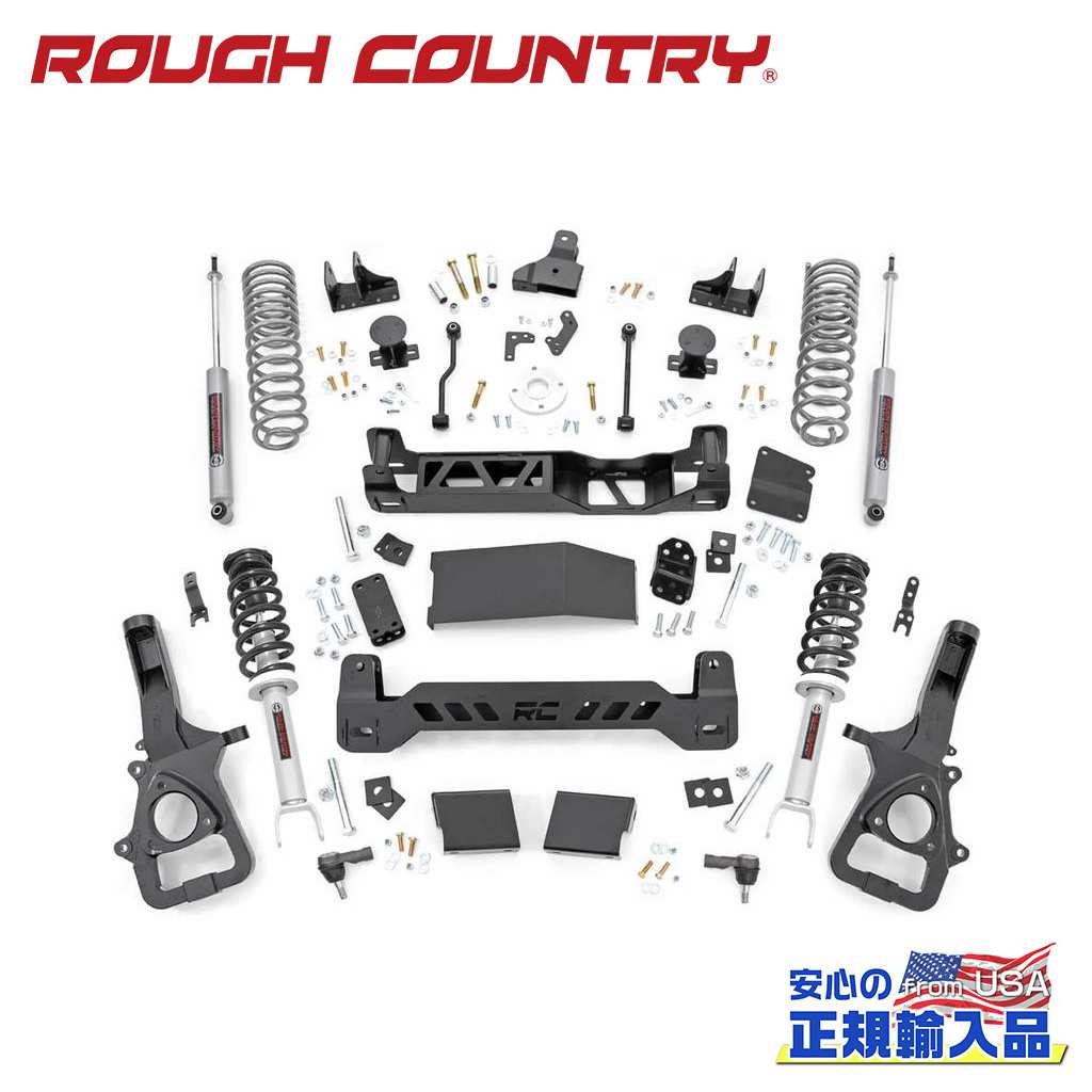 【ROUGH COUNTRY(ラフカントリー)正規輸入総代理店】6インチリフトキット ＜BR＞Dodge Ram ダッジ ラム1500 4WD 2019年〜現行