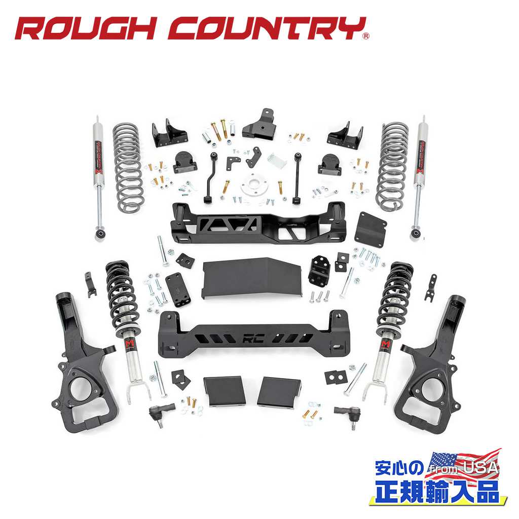 樂天商城 - 【ROUGH COUNTRY(ラフカントリー)正規輸入総代理店】6インチリフトアップキット/サスキット 純正ホイール22インチ装着車用Ram ラム 1500 4WD2019年〜現行