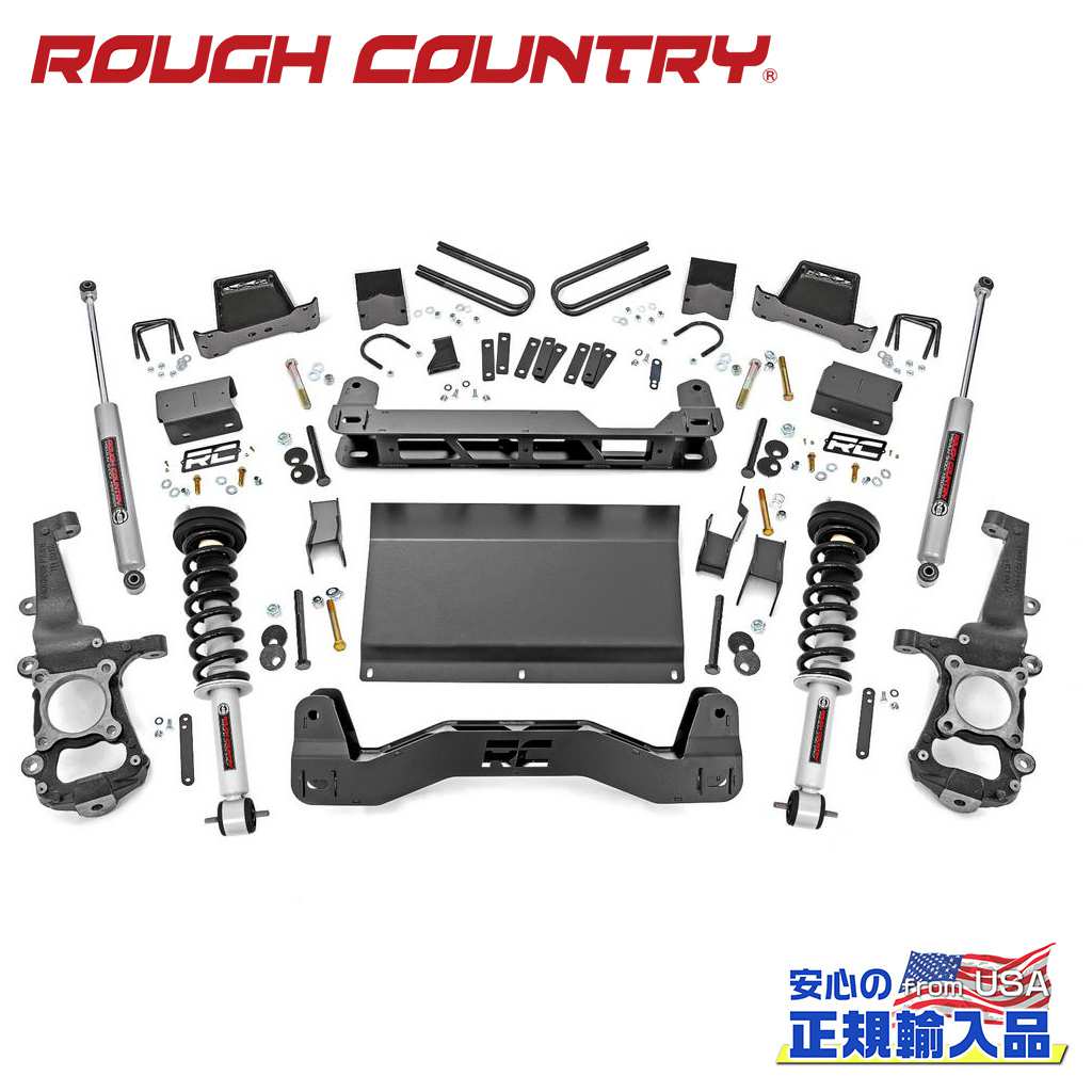 【ROUGH COUNTRY(ラフカントリー)正規輸入総代理店】6インチリフトキット リフトストラット・プレミアムN3＜BR＞FORD フォード F-150/F150 4WD 2021年〜現行