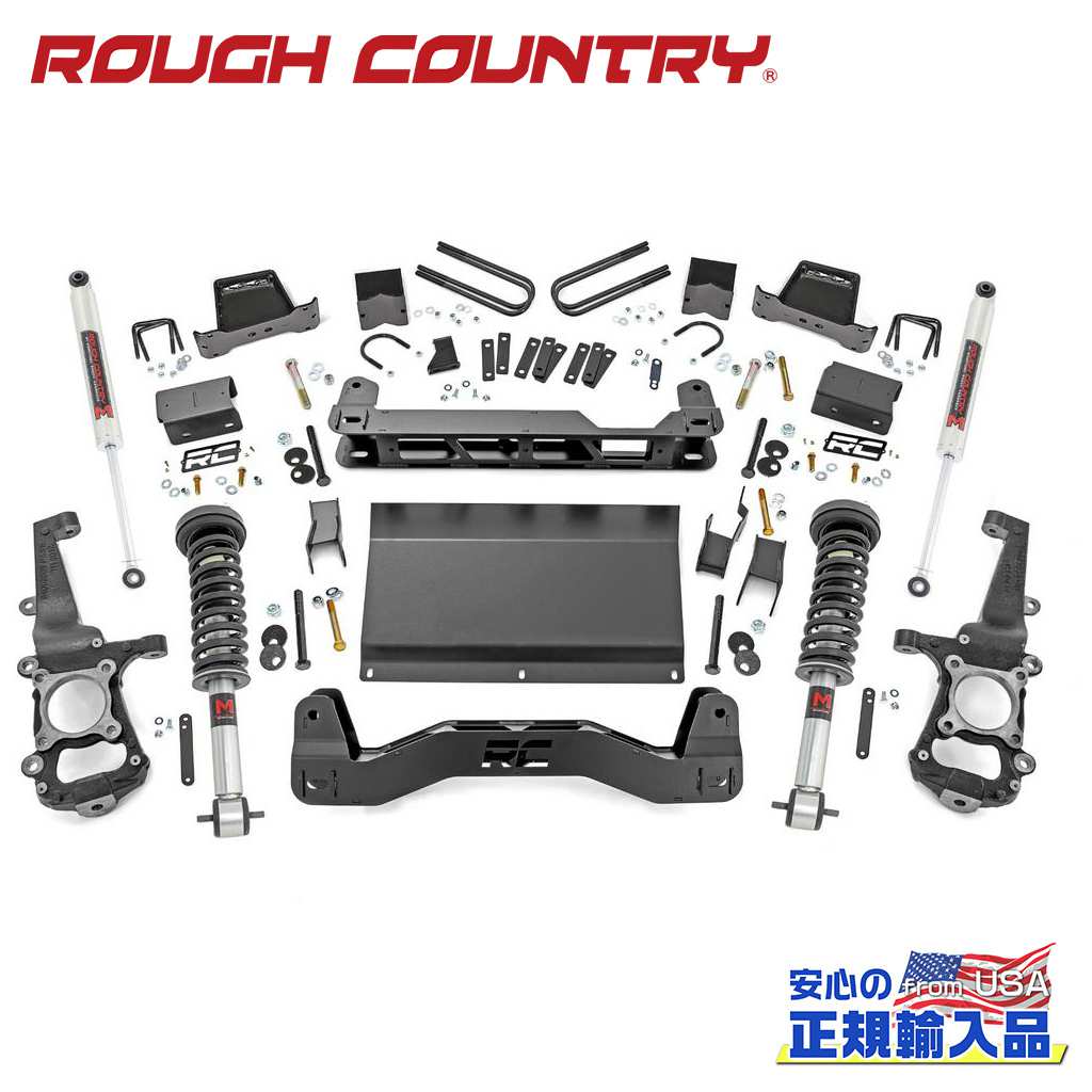【ROUGH COUNTRY(ラフカントリー)正規輸入総代理店】6インチリフトアップキット/サスキット M1ストラッ..