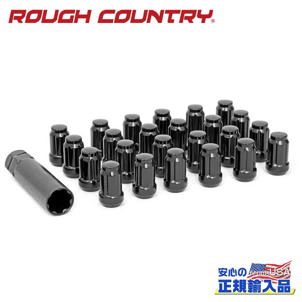 樂天商城 - 【ROUGH COUNTRY(ラフカントリー)正規輸入総代理店】ラグナットセットブラック 1/2×20 24個 汎用
