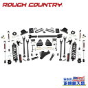 【ROUGH COUNTRY(ラフカントリー)】6インチリフトアップキット/サスキットディーゼル車 純正リアオーバーロードスプリング装着車車軸4インチ Fドライブシャフトあり V2ショック付きFord Super Duty フォード スーパーデューティー F250/F350 2017年～2022年