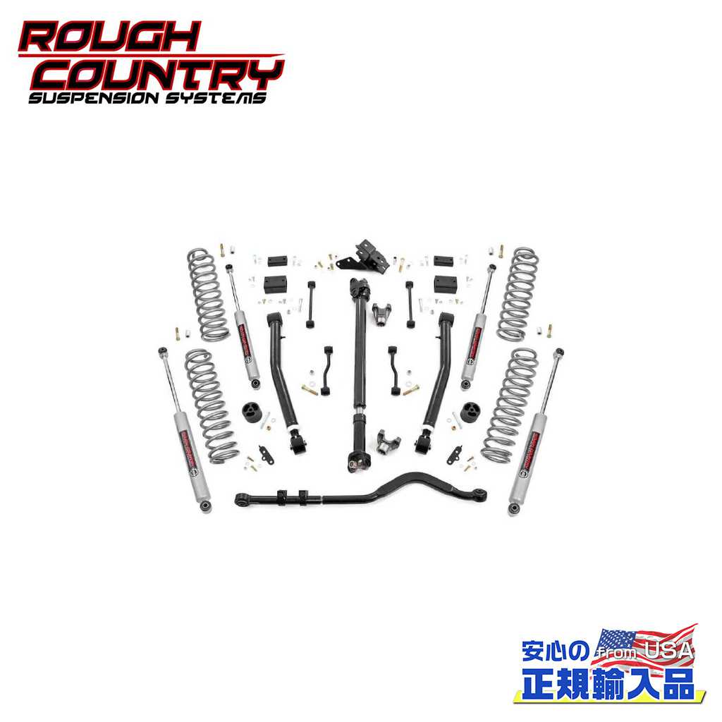樂天商城 - 【ROUGH COUNTRY(ラフカントリー)正規輸入総代理店】3.5インチ(約 8.9cm)リフトキット/サスキット プレミアムN3ショック付きJeep Wrangler ジープ ラングラー JL 4ドア用2018年〜現行