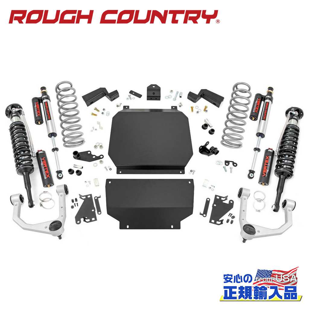 【ROUGH COUNTRY(ラフカントリー)正規輸入総代理店】3.5インチリフトアップキット/サスキット Vertexコイルオーバー/Vertexショック付きUSトヨタ Tundra タンドラ 4WD2022年～現行