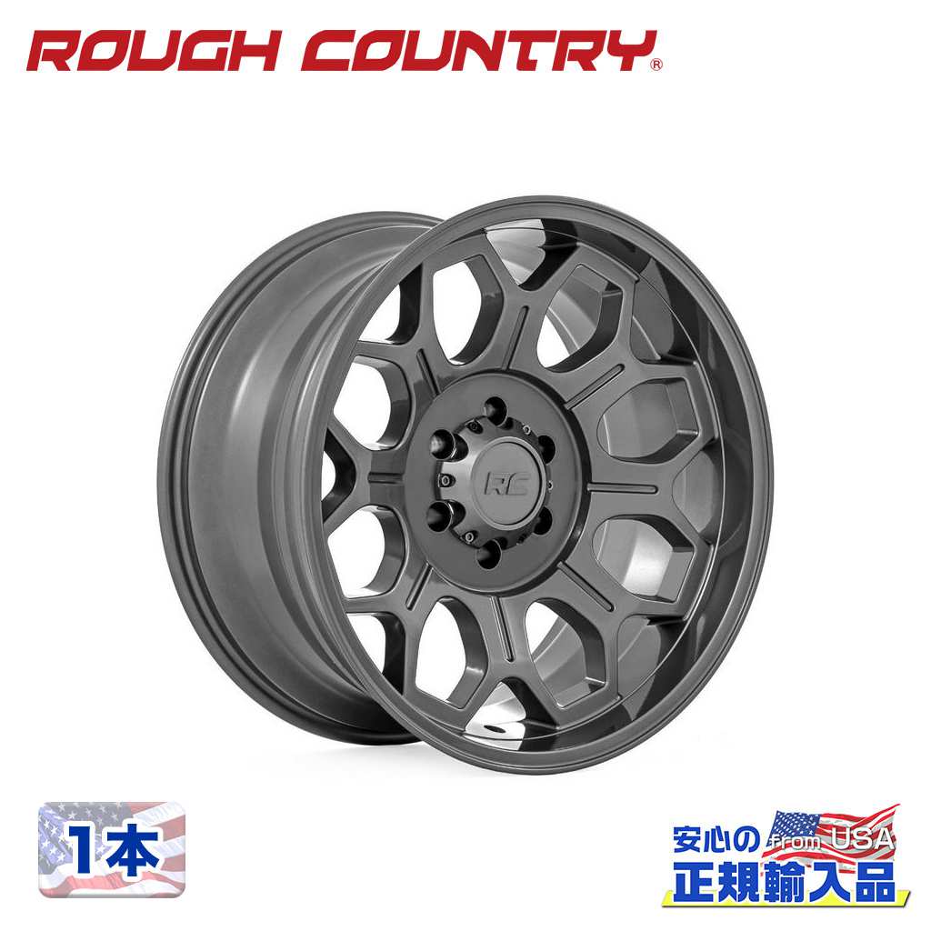 樂天商城 - 【ROUGH COUNTRY 正規品】20インチアルミホイール 1本 77シリーズ20×9J 6H 139.7 +18 CB105.9ガンメタルグレー 汎用