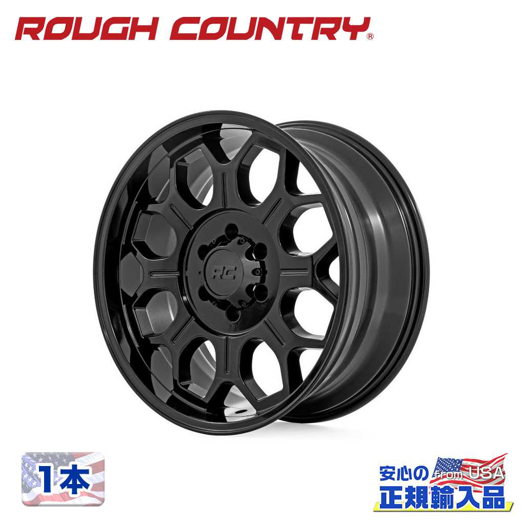 【ROUGH COUNTRY 正規品】20インチアルミホイール 1本80 Series グロスブラック20×10J 6H 139.7 -19 CB105.9