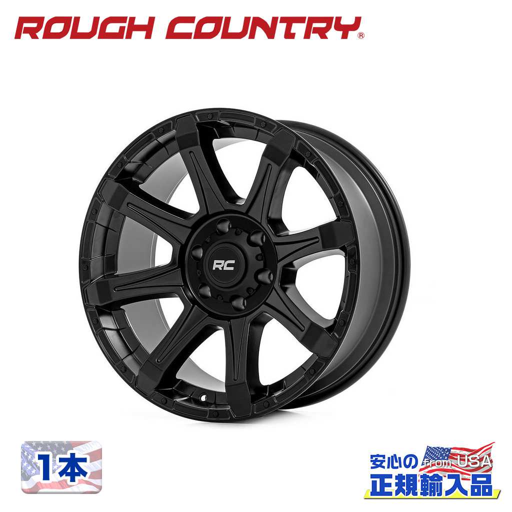 樂天商城 - 【ROUGH COUNTRY 正規品】20インチアルミホイール 1本 81シリーズ20×10J 6H 139.7 -25 CB105.9グロスブラック 汎用