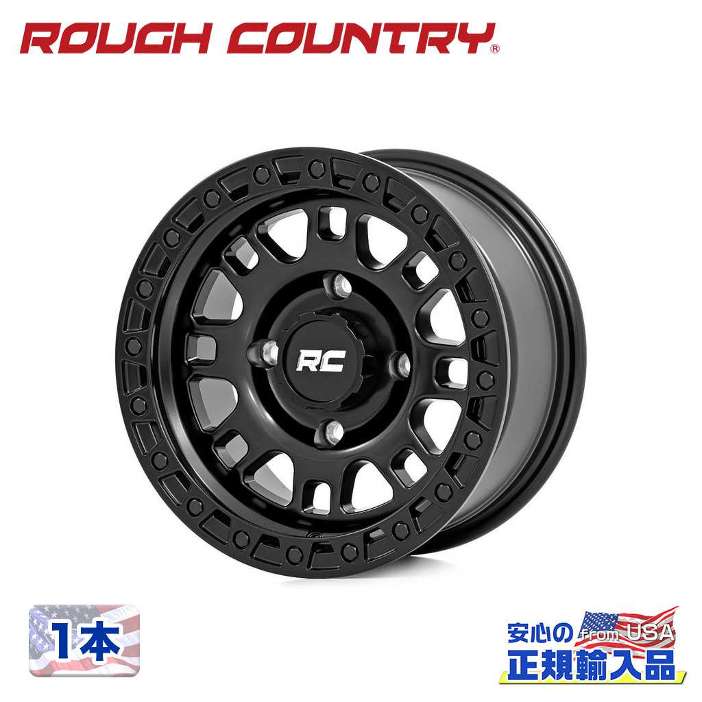 樂天商城 - 【ROUGH COUNTRY 正規品】14インチ アルミホイール 1本82シリーズ 14×7 4H 156 +10 CB111.5セミグロスブラック汎用/82140730