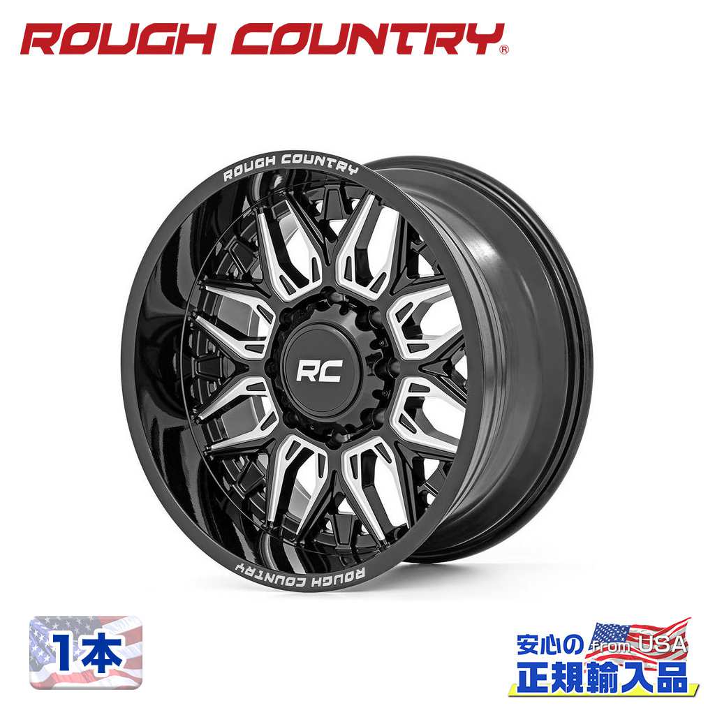 樂天商城 - 【ROUGH COUNTRY(ラフカントリー)正規代理店】22インチアルミホイール 1本86シリーズ ブラックミルド 汎用22×10J 6H 139.7 -25