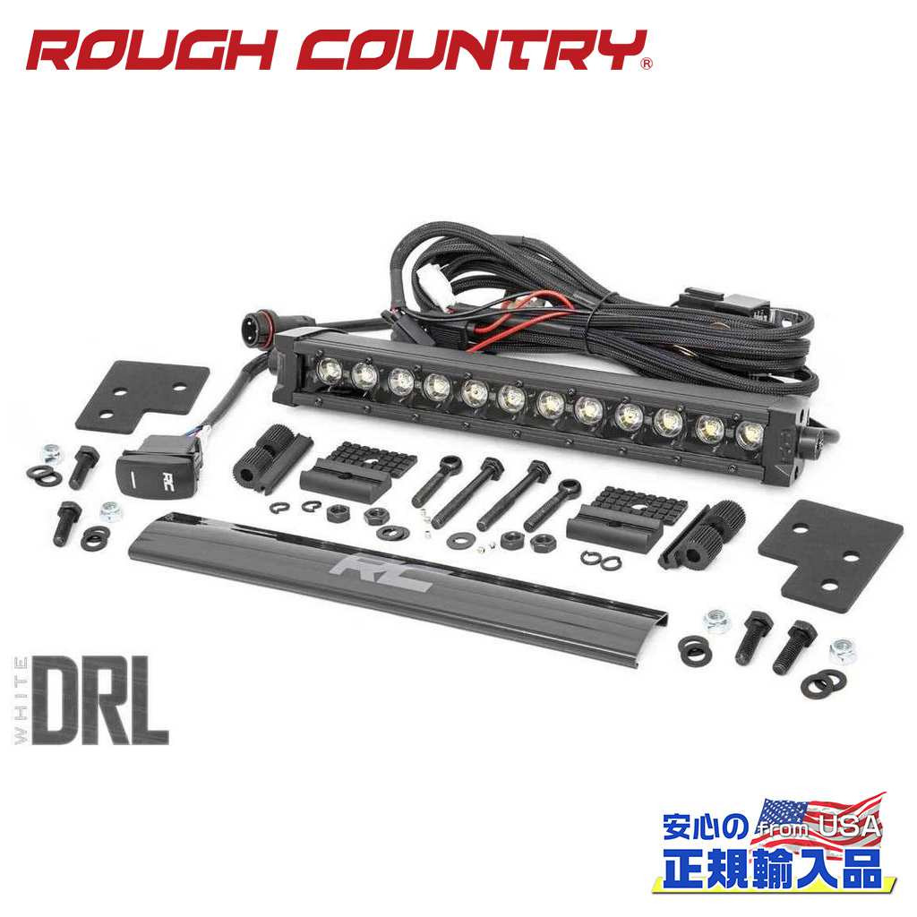 樂天商城 - 【ROUGH COUNTRY(ラフカントリー)正規代理店】フロントバンパー/12インチLEDバンパーキット ブラックシリーズ・ホワイトDRL付きポラリス レンジャー XP1000/1000 4WD・クルー