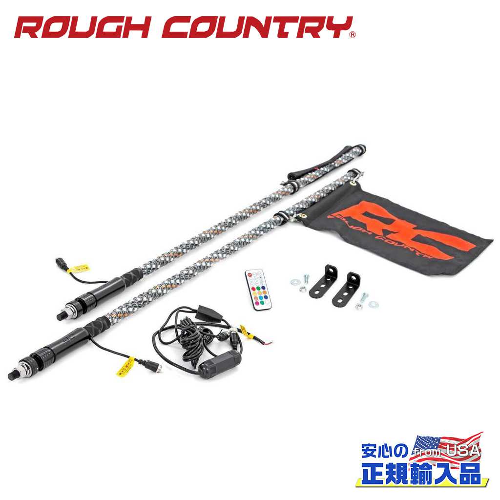 樂天商城 - 【ROUGH COUNTRY(ラフカントリー)正規代理店】LEDホイップライトキット ベッドマウント用ポラリス RZR 170 4WD2009年〜2022年
