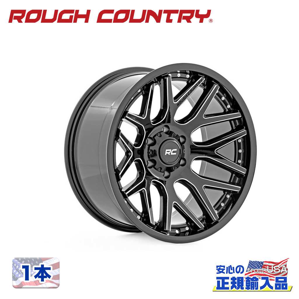 樂天商城 - 【ROUGH COUNTRY(ラフカントリー)正規代理店】20インチアルミホイール 1本95シリーズ グロスブラック 汎用20×10J 8H 165.1 -19