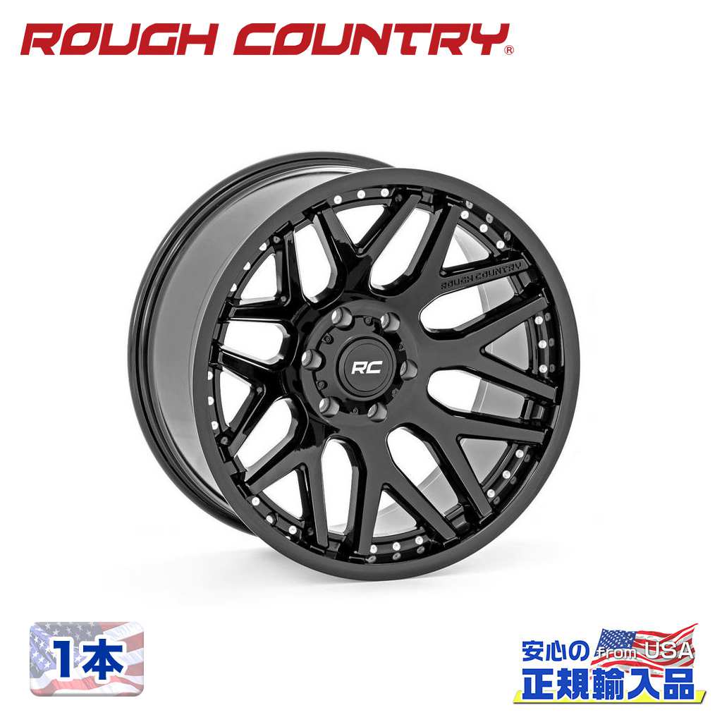 乐天商城 - 【ROUGH COUNTRY(ラフカントリー)正規代理店】20インチアルミホイール 1本95シリーズ ブラックミルド 汎用20×10J 6H 139.7 -25