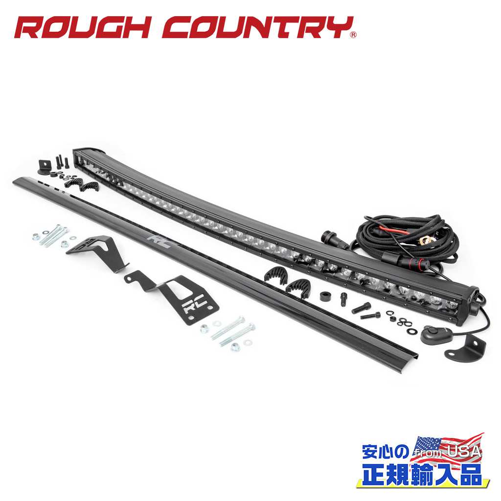 樂天商城 - 【ROUGH COUNTRY(ラフカントリー)正規代理店】40インチ フロントマウント LEDライトキット 1列・ブラックシリーズCAN-AM コマンダー1000 XT-P 2014年〜2020年