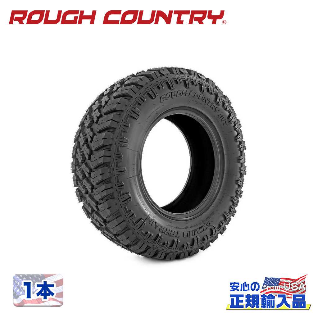 樂天商城 - 【Rough Country 正規品】デュアルサイドウォール 18インチタイヤ 1本295/70R18 ブラックレター ラジアルMT M/T マッドテレーン