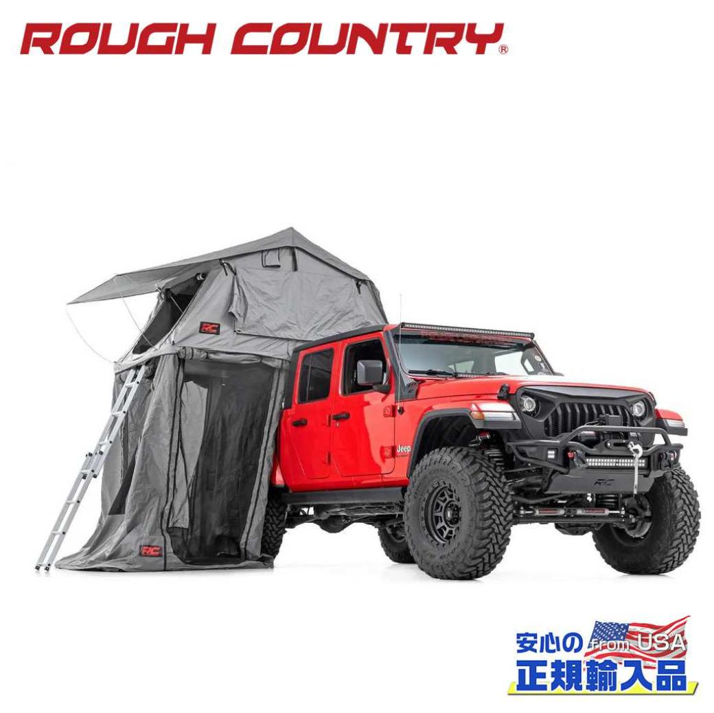 ●商品について●BRAND(読み)ROUGH COUNTRY(ラフカントリー)正規代理店商品内容 ルーフトップテント用アネックス適合車種 汎用 適合年式・型式 材質 -フィニッシュ チャコールグレーフィニッシュ説明 -付属品 -メーカー品番 99052A商品重量 -商品詳細1 商品詳細：テント商品詳細2 特徴 ・ロールアップ式でプライバシーが守られるネット付きの窓が2つあります。 ・内側もジッパーで開閉でき、簡単に車内へアクセス可能 ・耐久性のある 100D PVC 耐候性床材商品詳細3 特徴 ・カビ防止加工及び紫外線カット機能を備えた420Dオックスフォード リップストップ生地 ・耐久性のある UV コーティングされたバッグに収納して、簡単に保管および保護できます予備事項1 サイズ ・長さ 94インチ(約 239cm) ・幅 56 インチ(約 142cm) ・奥行き 84 インチ(約 213cm)予備事項2 関連商品： ルーフ トップ テント99050 のみに適合します ・ ルーフ トップ テントはこちら→RC99050予備事項3 -取り付けにあたっての注意事項1 ルーフトップテントは付属しません取り付けにあたっての注意事項2 -取り付けにあたっての注意事項3 -テクニカルレベル E取り付け予想時間 1時間梱包 サイズ 縦 25.4cm梱包 サイズ 横 30.48cm梱包 サイズ 高さ 77.4192cm梱包 3サイズ 計 133.2992cm梱包 本体重量 6.795●弊社管理欄●ロケーション番号-管理番号 RC99052A出荷番号 RC99052A