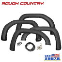 【ROUGH COUNTRY(ラフカントリー)正規代理店】ポケットスタイル オーバーフェンダー/フェンダーフレア フラットブラックGMC シエラ 1500 2WD/4WD2019年~現行