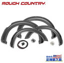 【ROUGH COUNTRY(ラフカントリー)正規代理店】ポケットスタイル オーバーフェンダー/フェンダーフレア ツヤ有ブラック日産 タイタン クルーキャブ2017年~現行