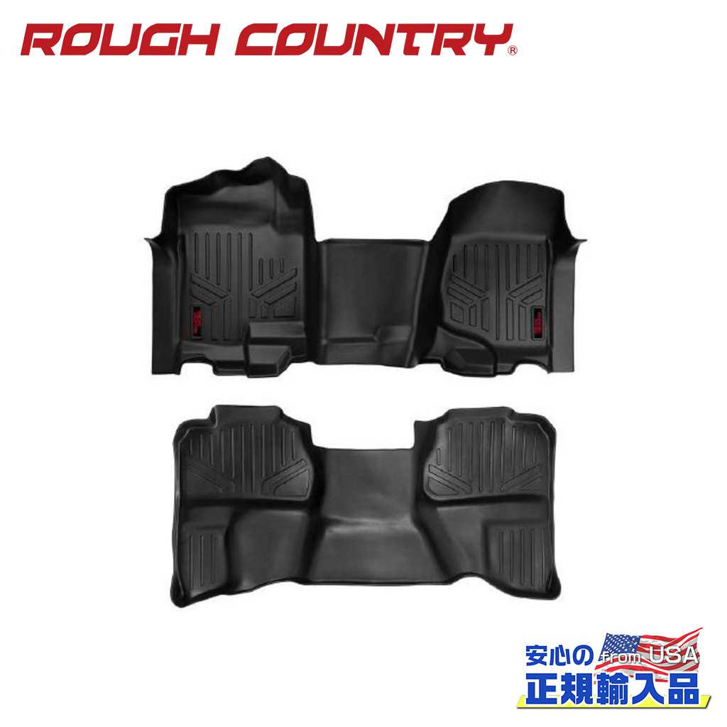 【ROUGH COUNTRY(ラフカントリー)正規輸入総代理店】フロアマット 一台分・ベンチシート用シボレー シルバラード/GMC シエラ1500・2500HD2007年〜2014年