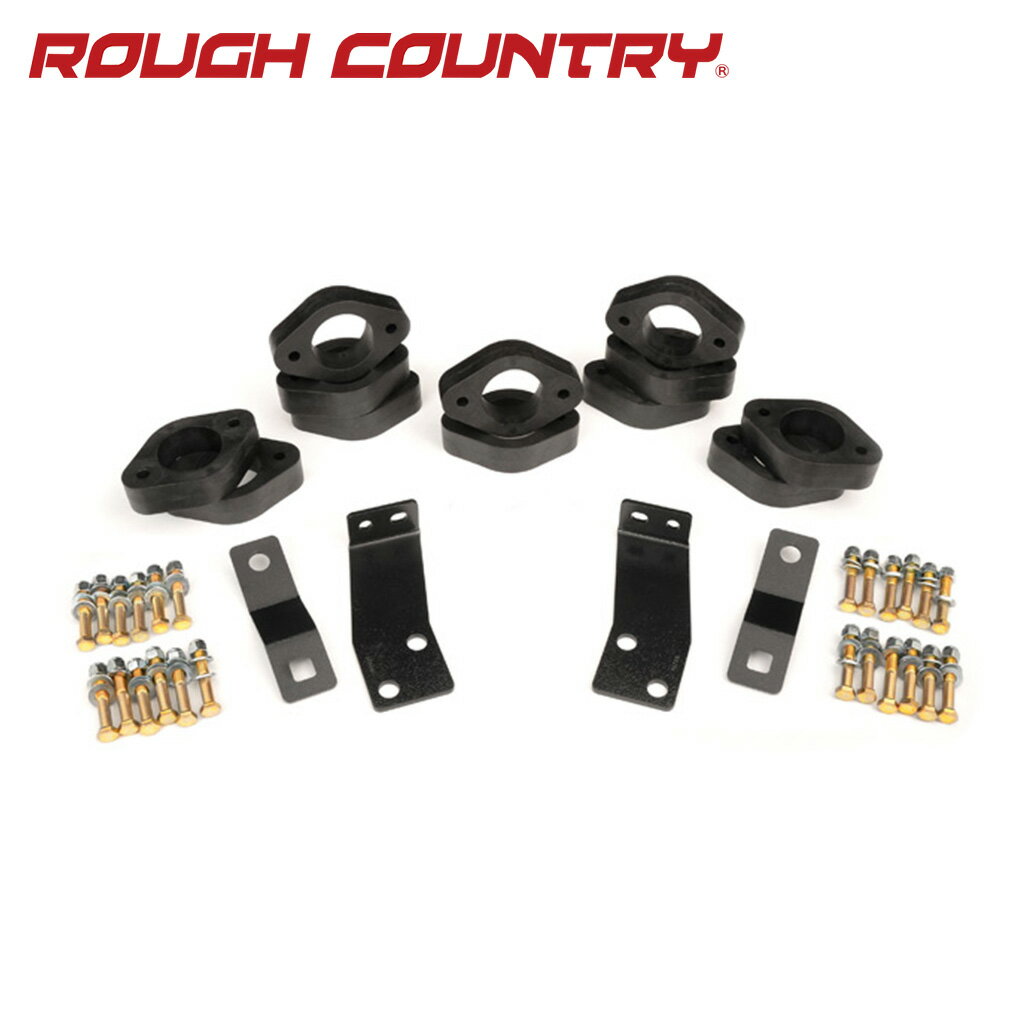【ROUGH COUNTRY(ラフカントリー)正規輸入総代理店】1.25インチ ボディリフトアップキット / サスキットJeep Wrangler ジープ ラングラー JK 4ドア用 2007年〜2018年
