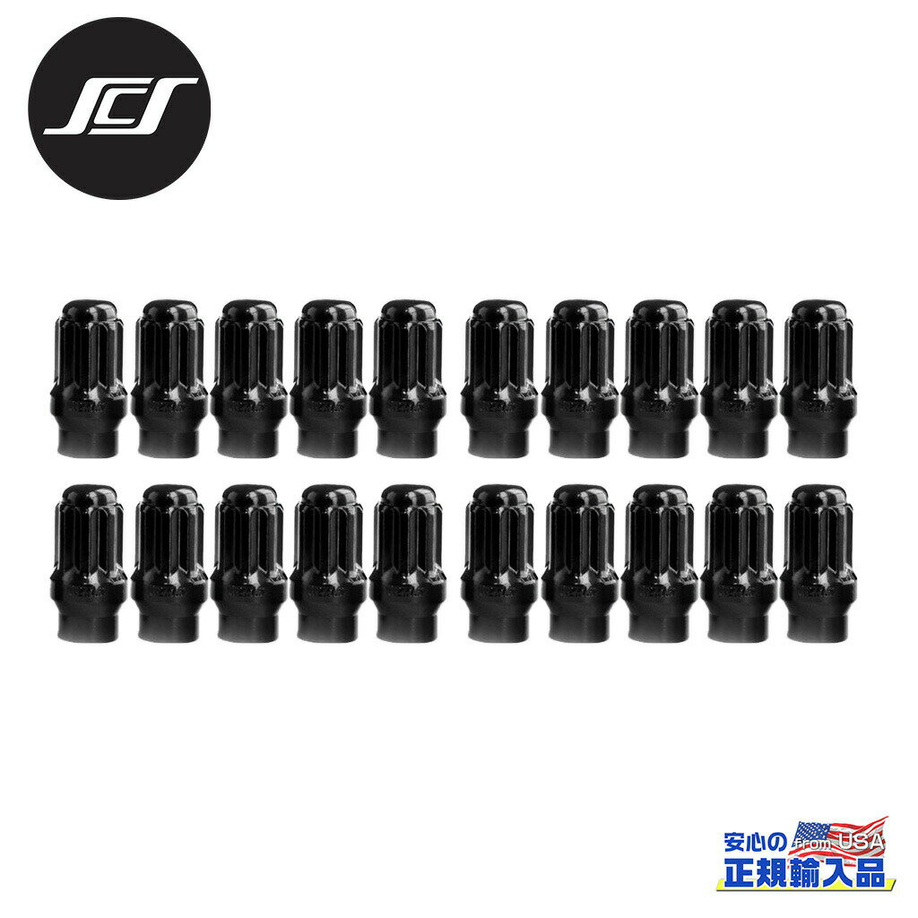 【SCS(ステルスカスタムシリーズ)正規品】ホイールナット 5穴 4本セット用 JKラングラー GM等1/2 -20 ET 20pcs