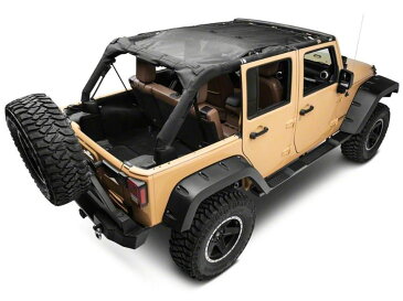 【Smittybilt (スミッティビルト) 正規輸入代理店】エクステンド メッシュトップブラックJEEP ジープ JK ラングラー 前期 4ドア用 2007年〜2011年