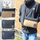 【父の日】【母の日】E.L.A(イ−エルエ−)ミニショルダーバッグ ユニセックス クラッチ 軽量 男女兼用 PU フェイクレザー 2WA...