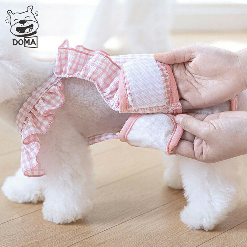 【全商品ポイント5倍】犬服 夏服 小型犬 サニタリーパンツ マナーパンツ マナーウェア フリル おむつカバー 女の子用 発情期用 生理用 尿もれ オシッコ対策 ずれない マナー ズレ防止 おでかけ マーキング防止 四季着用OK 3