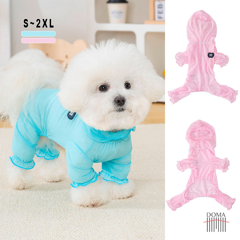Rakuten - 犬 夏服 メッシュ ロンパース 【通気性100点】 風を通す 涼しい つなぎ 虫除け 蚊よけ 対策 伸縮 ストレッチ 動きやすい ひんやり ドッグウェア 抜け毛 対策 部屋着 お出かけ 散歩 中型犬 小型犬 パピー チワワ トイプードル ダックス
