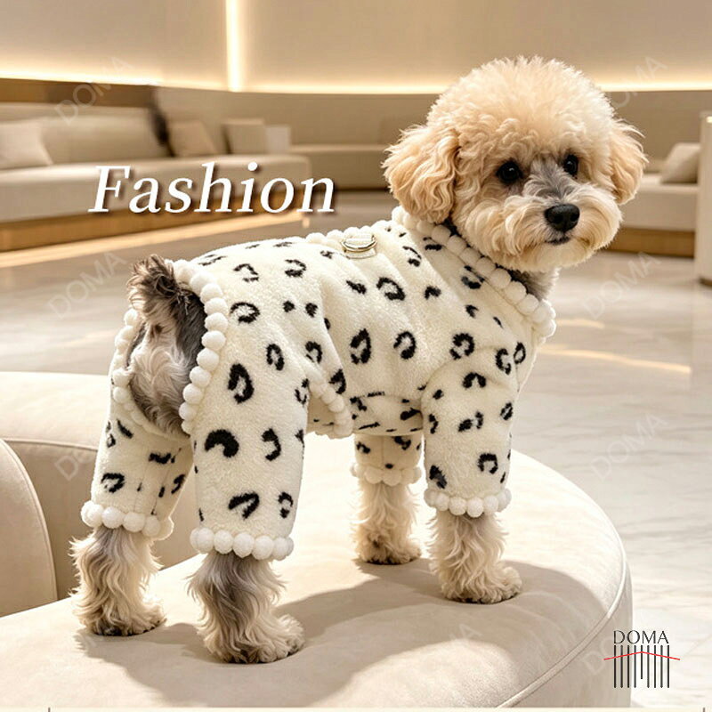 犬服冬ロンパースカバーオールもこも...