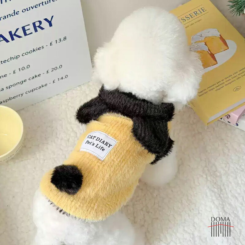 犬服秋冬パンダニットペットウェア防...