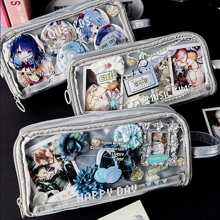 痛ペンケース 筆箱 推し 推しケース 軽量 かわいい 可愛 無地 シンプル おしゃれ 多機能収納 ぺんけーす ペン入れ 小学生 中学生 高校生 男子 女子 女の...