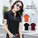 ポロシャツ レディース 半袖 綿 コットン 夏 トップス 仕事 介護 ゴルフ 制服 無地 シンプル カジュアル 着心地いい 半袖ポロシャツ 白ポロシャツ レディースポロシャツ 夏服 大きいサイズ オーバーサイズ