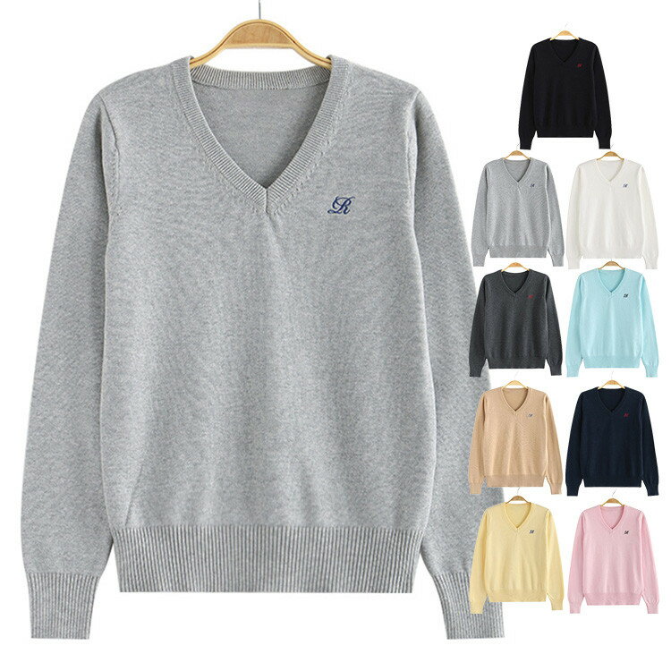スクールセーター 女子 長袖 Vネック 高校生 中学生 グレー ブラック レディース メンズ 女子 男子 秋冬 学生服 女子高生 女子中学生 男子高校生 男子中学生 制服 セーター ニット ニットセーター 暖かい 通学 無地 Vネック インナー 学生制服 おしゃれ カジュアル 白 黒
