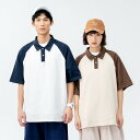 ポロシャツ 五分袖 夏 レディース メンズ 配色 夏服 ゆったり カジュアル おしゃれ 大きいサイズ 普段着 運動 スポーツ テニス