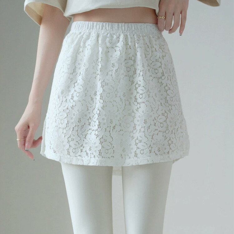 付け裾 レイヤード つけ裾 重ね着風 ヒップカバー カバー スカート お尻かくし 体型カバー 重ね着 レディース フェイクレイヤード 裾フリル 白 春 夏 秋 ホワイト