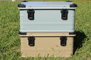 GENERIC OUTDOOR アースカラー アルミコンテナボックス 49L ガレージ収納箱 コンテナボックス キャンプギア収納箱 トランクボックス alumi...