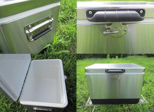 ★ステンレスクーラーボックス★29L★ミドルSIZE★スチールベルトクーラー★ステンレス仕上げ★キャンプ★アウトドア★クーラーボックス★通販格安セール情報 楽天 通販