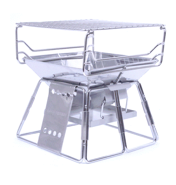 ★世界最小★CAMPING MOON★手の平サイズ★ミニBBQコンロ★ミニ焚火台★3段高さ調整★収納バッグ付★送料無料★ソロキャンプ★X-MINI★通販格安セール情報 楽天 通販