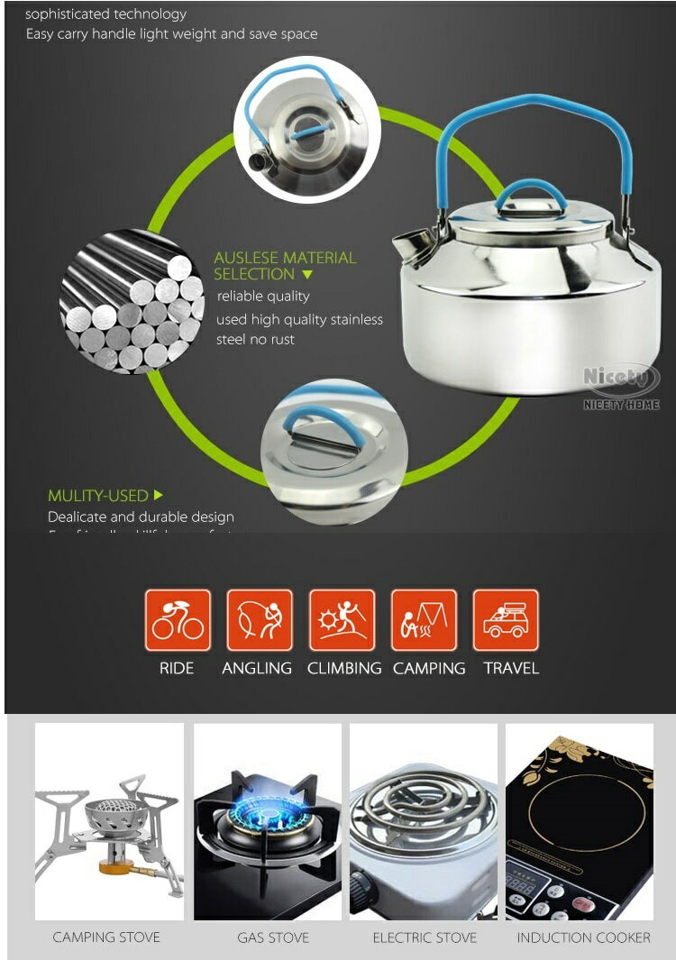 ★ステンレス製★プレミアムキャンプクッカー★ケトル★やかん★ケース付★通販格安セール情報 楽天 通販