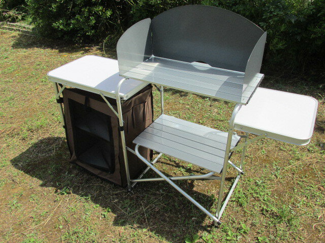 ★EURO STYLE CAMP★フォールディング★折畳キッチンテーブル★キャンピングクッキングテーブル★キャンプ調理台★ホワイト★通販格安セール情報 楽天 通販