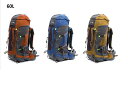 ★CHANODUG OUTDOOR★大容量60L★バックパック★キャンピングバッグ★トレッキングバッグ★登山リュック★アウトドアリュックサック★イエロー・ブルー・レッド★デイバック★防水★(4)