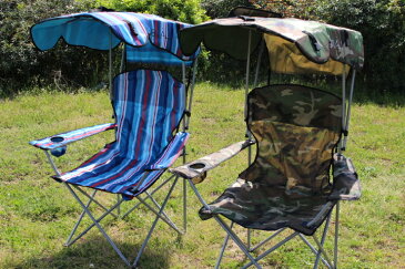 日焼け対策 カラフルキャノピー チェア 屋根付き椅子 野外観戦チェア 折り畳みチェア ルーフチェア キャンプ アウトドア 持運びチェア