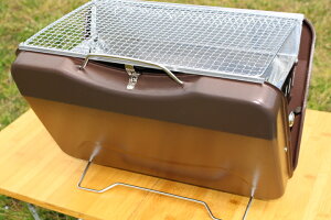 ★スーツケース型ポータブルバーベキューグリル★Mサイズ★3人-6人用★カバン型BBQコンロ★ブラウン★キャンプ★アウトドア★手軽にBBQ★通販格安セール情報 楽天 通販