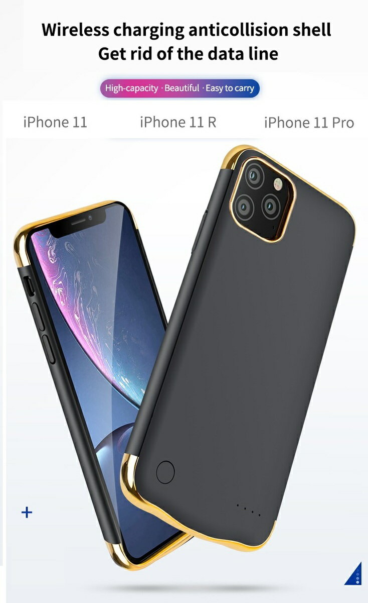 iPhone XR /iPhone11 PRO/11 /11 PRO MAXбХåƥ꡼¢С 6000mAh POWER ŵǽդ Хåƥ꡼ե ̵