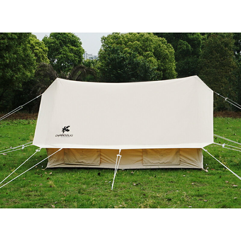 ★CHANODUG OUTDOOR★EAVES TENT★山小屋テント★屋根付きテント★3人〜4人まで対応★ファミリーテント★ポールテント★ナチュラルテント★TC素材テント★送料無料★NEW★